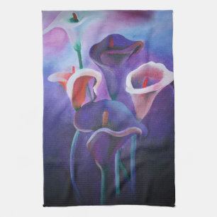 Paño De Cocina Callas Púrpura Lilac Y Arte Púrpura
