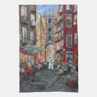 Paño De Cocina Callejón Italia del navidad