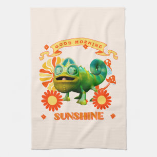 Paño De Cocina Camaleón Divertido Buenos Días Sol