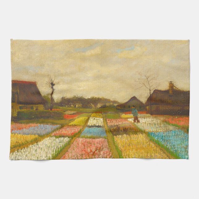 Paño De Cocina Camas de flores Vincent van Gogh en Holanda (Horizontal)