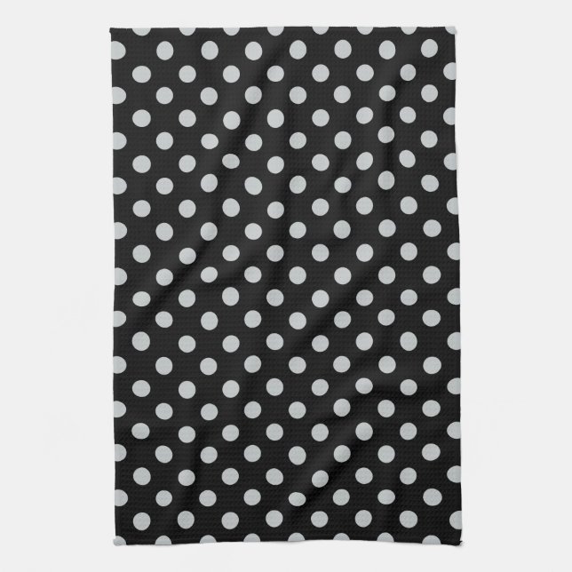 Paño De Cocina Cambiar puntos de polka gris Cualquier Personaliza (Vertical)