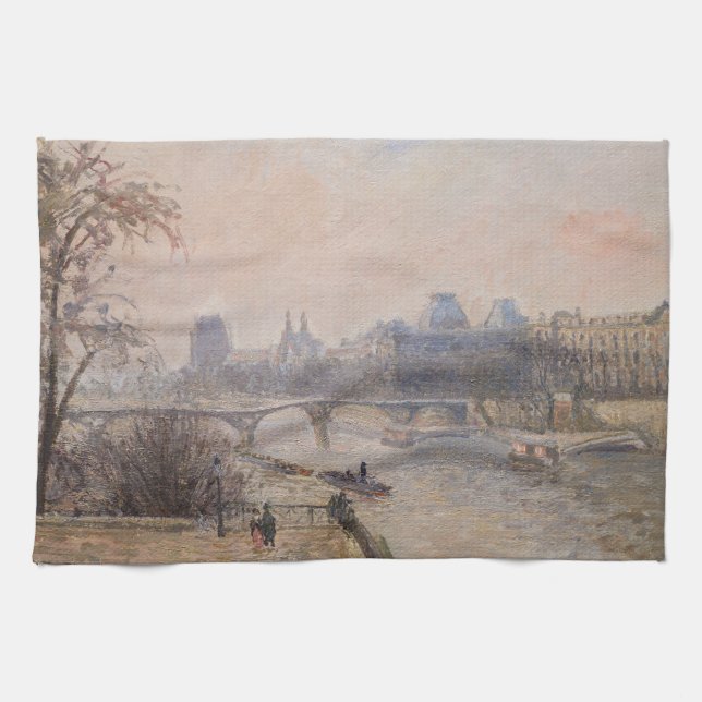Paño De Cocina Camille Pissarro - El Sena y el Louvre (Horizontal)