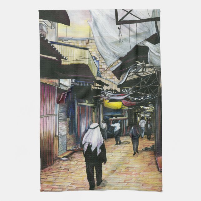 Paño De Cocina Camina a casa a través de la Antigüedad, Jerusalén (Vertical)