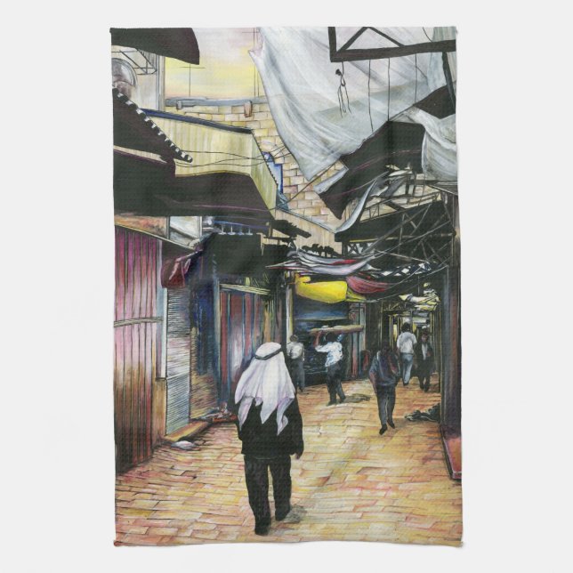 Paño De Cocina Camina a casa por la Antigüedad, Jerusalén (Vertical)