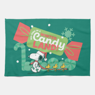 Paño De Cocina ¡Caminando En Una Tierra De Velas De Invierno!