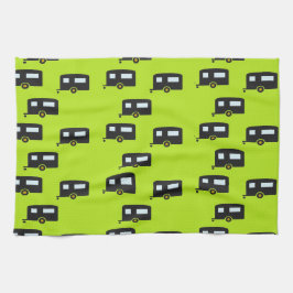 Paño De Cocina Caminando en verde