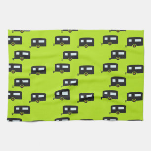 Paño De Cocina Caminando en verde