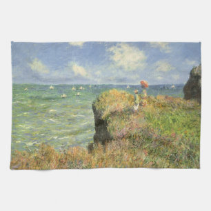 Paño De Cocina Camino de acantilado en Pourville por Claude Monet