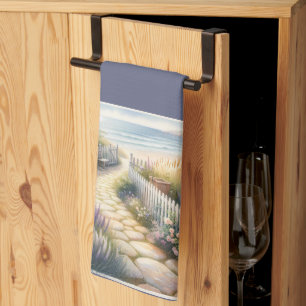 Paño De Cocina Camino de los jardines de la cabaña al mar