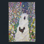 Paño De Cocina Camino Jardín con Pollos, Gustav Klimt<br><div class="desc">Gustav Klimt (14 de julio de 1862 - 6 de febrero de 1918) era un pintor simbolista austríaco y uno de los miembros más destacados del movimiento secesión de Viena. Klimt es conocido por sus pinturas, murales, bocetos y otros objetos artísticos. Además de sus obras figurativas, que incluyen alegorías y...</div>