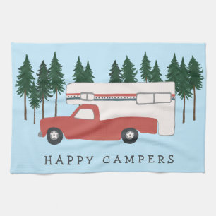 Paño De Cocina Camión Camping RVing Motorhome Árboles rojos Whims