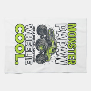 Paño De Cocina Camión Monstruo Papá Wheelie Cool Divertido Diseño