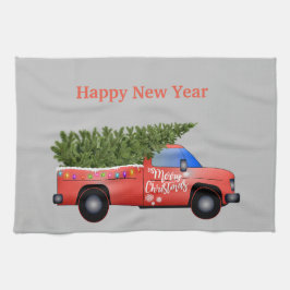 Paño De Cocina Camión navidad