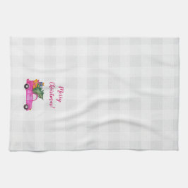 Paño De Cocina Camión Rosado Con Árbol Y Deseos