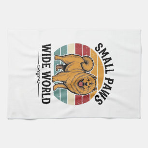 Paño De Cocina Camisa de Chow Chow Pequeñas Patitas Mundo Amplio 