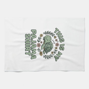 Paño De Cocina Camisa De Dormir De Tortuga Lindo Vintage Vector D