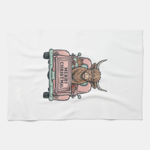 Paño De Cocina Camisa de grabado vintage de camión de Navidad de 
