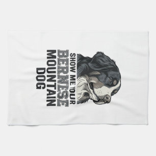 Paño De Cocina Camisa de grabado vintage de perro de montaña bern