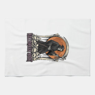 Paño De Cocina Camiseta blanca con grabado vintage de la Parca de