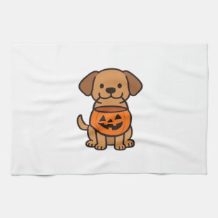Paño De Cocina Camiseta clásica de perro de dibujos animados lind