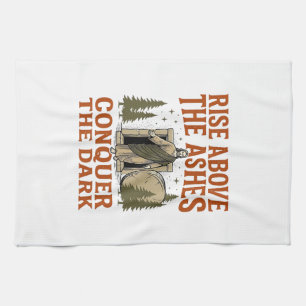 Paño De Cocina Camiseta con grabado de cita de la cueva de la res