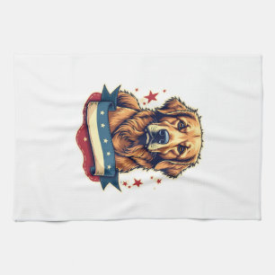 Paño De Cocina Camiseta con grabado retro patriótico de Golden Re