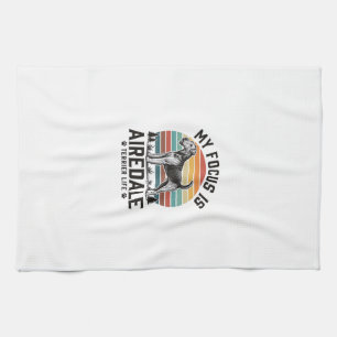 Paño De Cocina Camiseta de Airedale Terrier Amante de Perros Vint