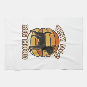 Paño De Cocina Camiseta de Amante de Chihuahua Grabado Retro Humo