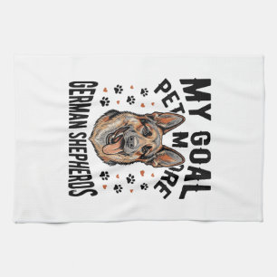 Paño De Cocina Camiseta de Amante de Pastor Alemán con Grabado Vi