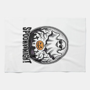 Paño De Cocina Camiseta de arte con grabado vintage de Halloween 