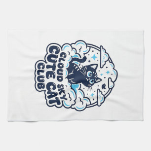 Paño De Cocina Camiseta de arte para amantes de gatos lindos en c