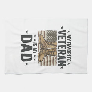 Paño De Cocina Camiseta de Botas de Combate Patrióticas para Papá