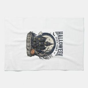 Paño De Cocina Camiseta de Casa Embrujada Grabado Vintage Tempora