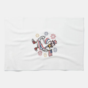 Paño De Cocina Camiseta de diseño de grabado vintage de pato patr