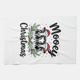 Paño De Cocina Camiseta de diseño de grabado vintage de vaca de N