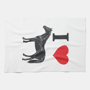 Paño De Cocina Camiseta de diseño de grabado vintage Me encantan 