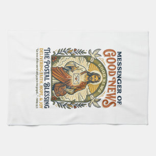 Paño De Cocina Camiseta de entrega de trabajador postal de Jesús