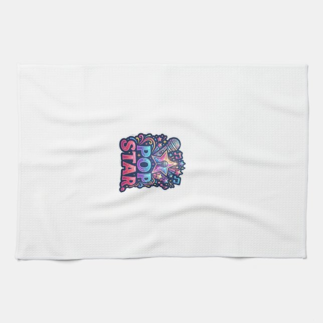 Paño De Cocina Camiseta de estrella del pop (Horizontal)