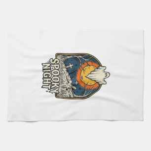 Paño De Cocina Camiseta de grabado de cementerio de fantasmas de 