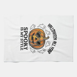 Paño De Cocina Camiseta de grabado de fantasma de calabaza de Hal