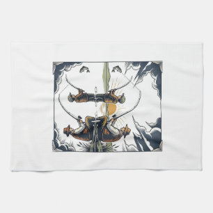 Paño De Cocina Camiseta de grabado de pesca vintage de padre e hi