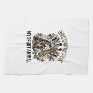 Paño De Cocina Camiseta de grabado vintage de animal de espíritu 