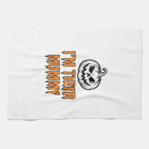 Paño De Cocina Camiseta de grabado vintage de calabaza momia de H