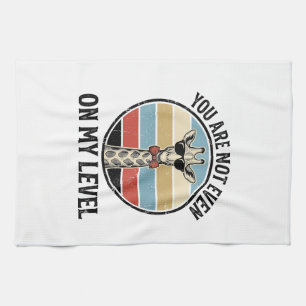 Paño De Cocina Camiseta de grabado vintage de cita de jirafa dive