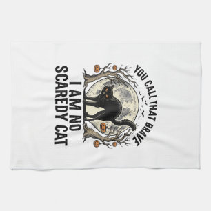 Paño De Cocina Camiseta de grabado vintage de gato asustado de Ha