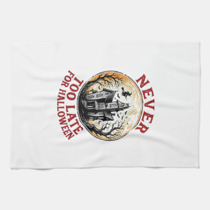 Paño De Cocina Camiseta de grabado vintage de Halloween de casa e