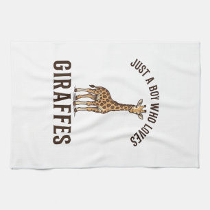 Paño De Cocina Camiseta de grabado vintage de niño que ama las ji