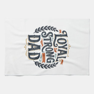 Paño De Cocina Camiseta de grabado vintage de papá fuerte leal Di