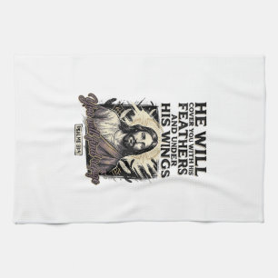 Paño De Cocina Camiseta de grabado vintage Jesús Salmo cristiano 