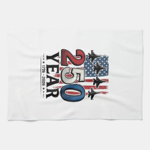 Paño De Cocina Camiseta de grabado vintage jet patriótica de 250 